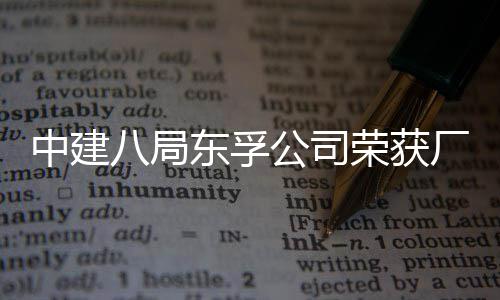 八局民主中建公司公开管理2项荣获荣誉东孚厂务